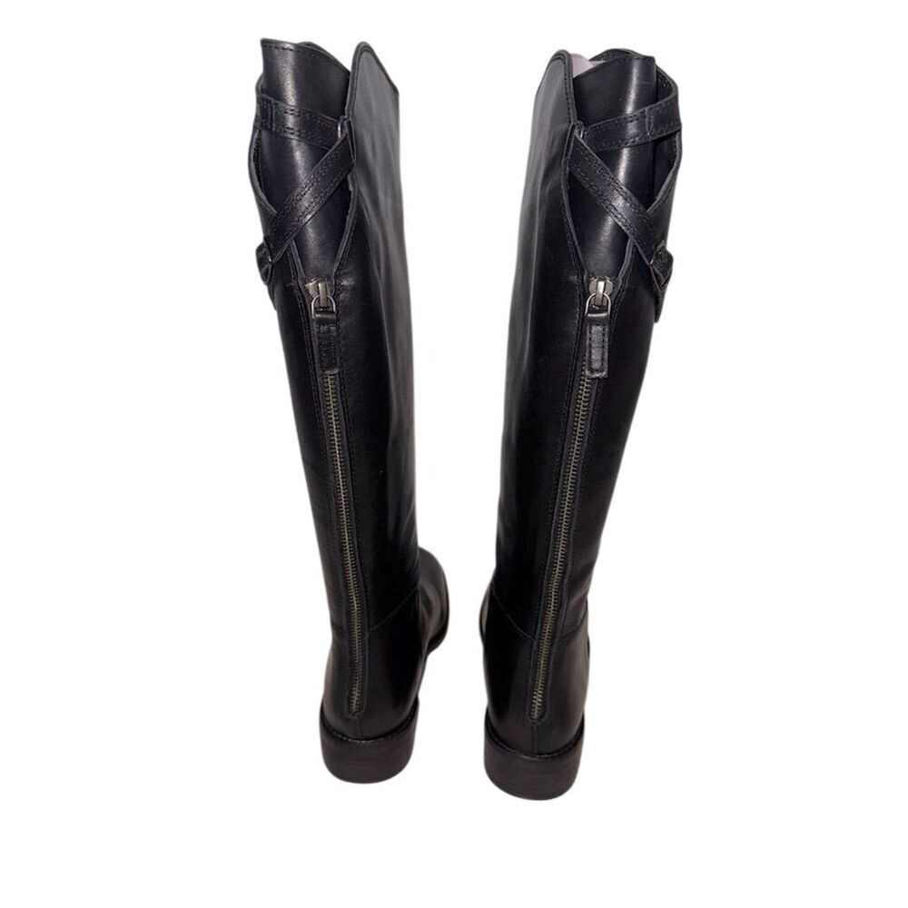 Free People Women's Black Leather Equestrian Riding Boots Size 37.5/US 6.5 - Picture 6 of 8